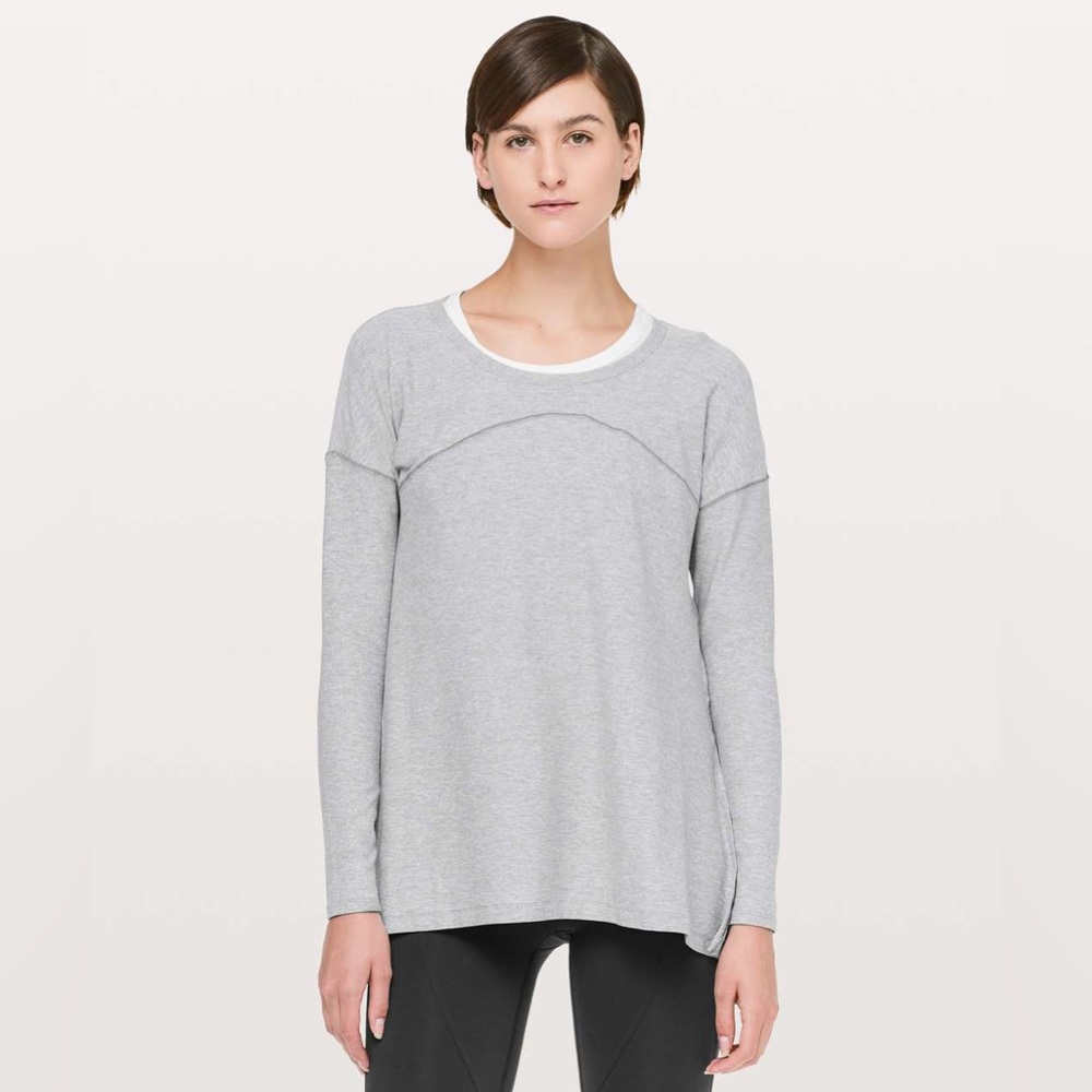 Lululemon Hit Unwind‎ Long Sleeve Women's 10 Color Gray